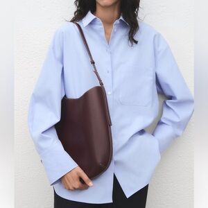 Mango Light Blue Button Down Shirt